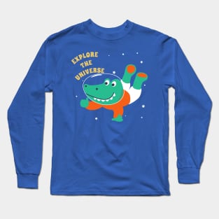 Cute dinosaur astronaut. Long Sleeve T-Shirt